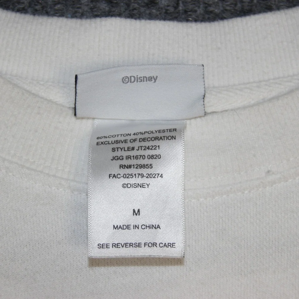 Disney White Sweatshirt Castles Graphic Crewneck Pullover Long Sleeve Womens M - Picture 4 of 7